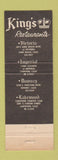 Matchbook Cover - King's Restaurant Downey Lakewood Long Beach CA