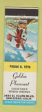 Matchbook Cover - Golden Pheasant Bar San Diego CA