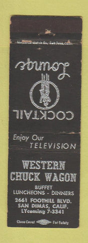 Matchbook Cover - Western Chuck Wagon San Dimas CA