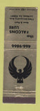 Matchbook Cover - The Falcons Lure La Mesa CA billiards