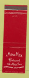 Matchbook Cover - Mira Mar Restaurant Motor Inn Oceanside CA