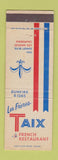 Matchbook Cover - Les Freres Taix French Restaurant Los Angeles CA