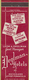 Matchbook Cover - Degleman Hotels Marquette Sault St Marie Nancock MI