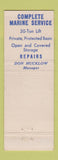 Matchbook Cover - Causeway Terminal Yacht Basin Miami Beach FL