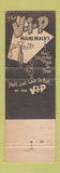 Matchbook Cover - VIP Restaurant Miami Beach FL