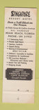 Matchbook Cover - Singapore Resort Motel Miami Beach FL girlie SAMPLE