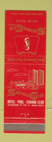 Matchbook Cover - Shore Club Hotel Miami Beach FL