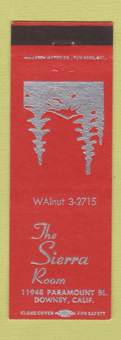 Matchbook Cover - Sierra Room Downey CA