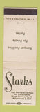 Matchbook Cover - Starks Restaurant West Covina CA WEAR