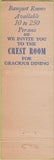 Matchbook Cover - Hotel Lenox Boston MA