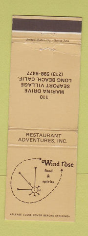 Matchbook Cover - Wind Rose Restaurant Long Beahc CA WEAR