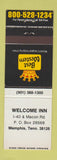 Matchbook Cover - Best Western Welcome Inn Memphis TN