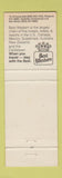Matchbook Cover - Best Western Welcome Inn Memphis TN