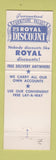 Matchbook Cover - Royal Discount Furniture Memphis TN