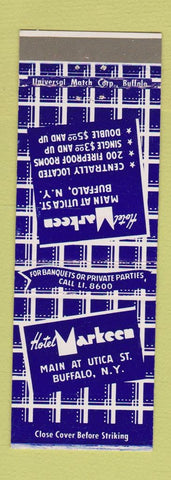 Matchbook Cover - Hotel Markeen Buffalo NY