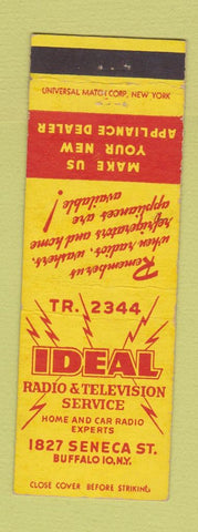 Matchbook Cover - Ideal Radio TV Service Buffalo NY