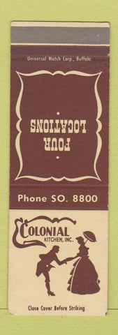 Matchbook Cover - Colonial Kitchen Lackawanna Buffalo Blasdell NY SAMPLE