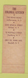 Matchbook Cover - Colonial Kitchen Lackawanna Buffalo Blasdell NY SAMPLE