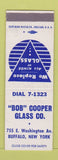 Matchbook Cover - Bob Cooper Glass Buffalo NY SAMPLE WEAR