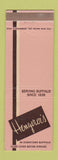 Matchbook Cover - Hengerer's Store Buffalo NY