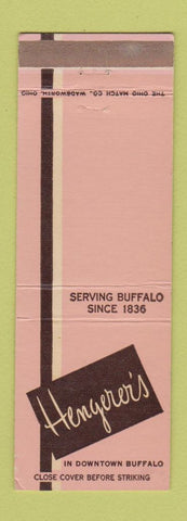 Matchbook Cover - Hengerer's Store Buffalo NY