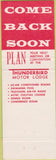 Matchbook Cover - Thunderbird Motor Lodge Fitchburg Ma