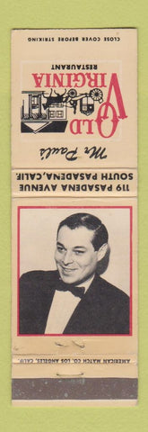 Matchbook Cover - Mr Paul's Old Virginia Restaurant South Pasadena CA