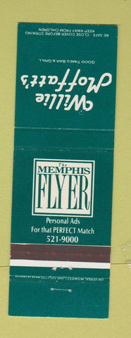Matchbook Cover - Willie Moffatt's Memphis Flyer TN