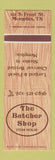 Matchbook Cover - The Butcher Shop Steak House Memphis TN