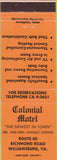 Matchbook Cover - Colonial Motel Williamsburg VA