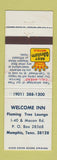 Matchbook Cover - Welcome Inn Best Western Memphis tN