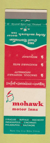 Matchbook Cover - Mohawk Motor Inns Syracuse Buffalo Rochester NY
