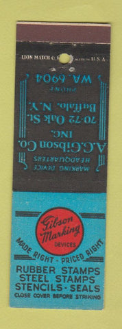Matchbook Cover - Gibson Marking Devices Buffalo NY