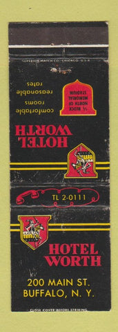 Matchbook Cover - Hotel Worth Buffalo NY WEAR