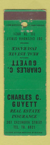 Matchbook Cover - Charles Guyett Real Estate Insurance Buffalo NY WEAR