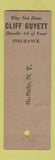 Matchbook Cover - Charles Guyett Real Estate Insurance Buffalo NY WEAR