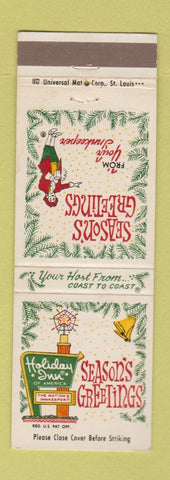 Matchbook Cover - Holiday Inn Buffalo NY Christmas Cheektowaga Amherst