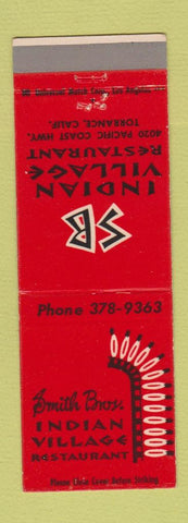 Matchbook Cover - Smith Bros Indian Village Restaurant Torrance CA