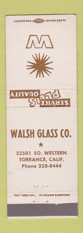 Matchbook Cover - Walsh Glass Torrance CA