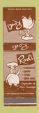 Matchbook Cover - Rod's Restaurant Alhambra El Monte Pico Rivera Arcadia CA