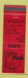 Matchbook Cover - Hao's Chinese Restaurant South Gate CA