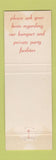 Matchbook Cover - Yankee Pedlar Inn Toluca Lake CA