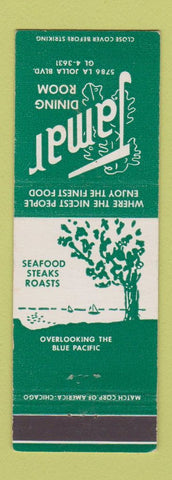 Matchbook Cover - Jamar Restaurant La Jolla CA