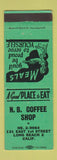 Matchbook Cover - NB Coffee Shop Long Beach CA