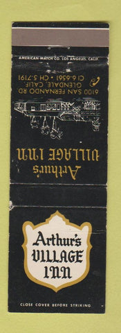 Matchbook Cover - Arthur's Village Inn Glendale CA WORN