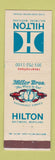 Matchbook Cover - Hilton Hotel Baltimore MD