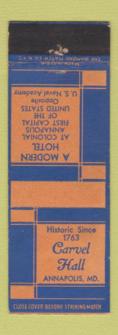Matchbook Cover - Carvel Hall Annapolis MD hotel WEAR