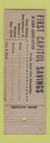 Matchbook Cover - First Capitol Savings Loan Baltimore MD