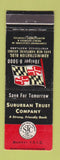 Matchbook Cover - Suburban Trust Company Hyattsville MD
