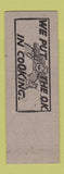 Matchbook Cover - M&A Restaurant Cumberland MD